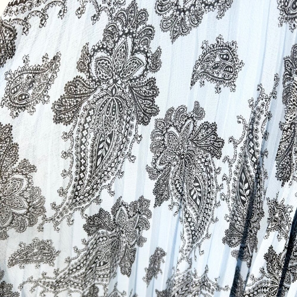 NWT Sandro Beathe Paisley Printed Pleated Midi Dress Size 36 - Picture 5 of 15